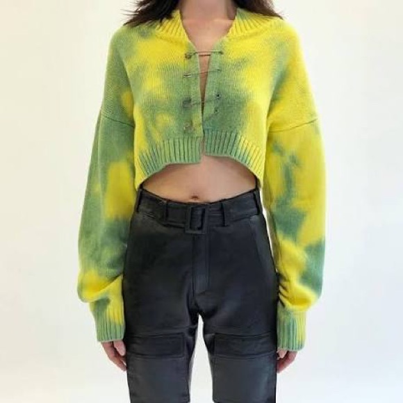DANIELLE GUIZIO tie dye pin sweater 💚 - Picture 3 of 5